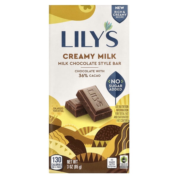 lls00304_v_12.jpg Шоколадный батончик с 40% какао, молочный, 85 г (3 унции) — Lily's Sweets