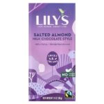 40% какао и молочный шоколад, соленый миндаль, 85 г (3 унции) — Lily's Sweets