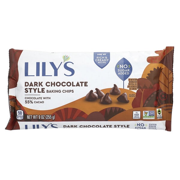 lls00318_v_9.jpg Чипсы для выпечки из темного шоколада, 255 г (9 унций) — Lily's Sweets