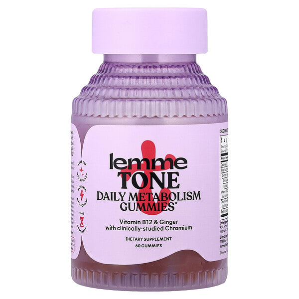 lmm07745_v_8.jpg Tone, жевательные таблетки для ежедневного метаболизма, со вкусом арбуза и яблока, 60 жевательных таблеток — Lemme