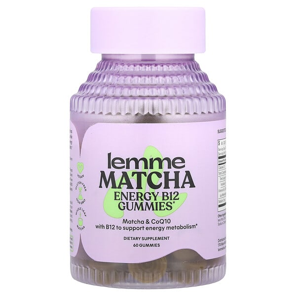 lmm54903_v_16.jpg Energy B12 и CoQ10, жевательные мармеладки, матча, 60 жевательных таблеток — Lemme