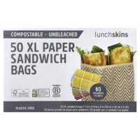 бумажные пакеты для сэндвичей, размер XL, с защитной пленкой, 50 шт. — Lunchskins