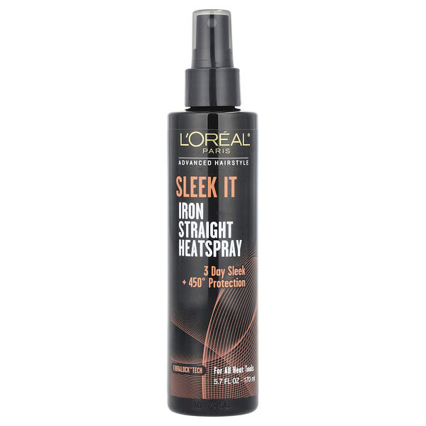 loe27469_v_16.jpg Advanced Hairstyle, Sleek It Iron Straight Heatspray, термозащитный разглаживающий спрей для волос, 170 мл (5,7 жидк. унции) — L'Oréal