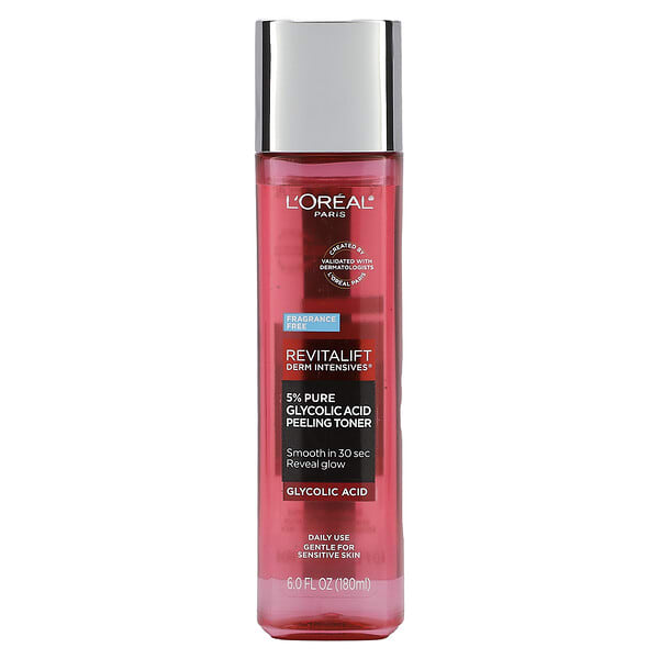 loe63544_v_2.jpg Revitalift Derm Intensives, пилинг-тоник с 5% чистой гликолевой кислотой, без отдушек, 180 мл (6 жидк. унц.) — L'Oréal