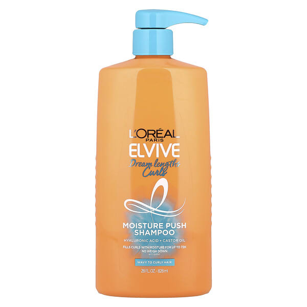 loe65102_v_8.jpg Elvive, Dream Lengths Curls, увлажняющий шампунь, для волнистых и вьющихся волос, 828 мл (28 жидк. Унций) — L'Oréal