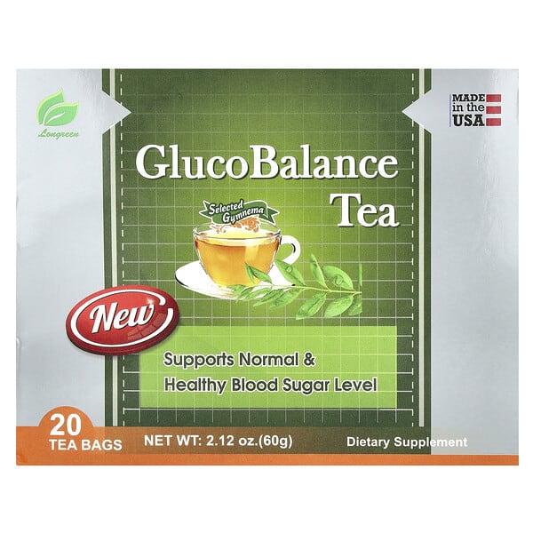 lon00383_v_41.jpg GlucoBalance Tea, 20 чайных пакетиков, 60 г (2,12 унции) — Longreen