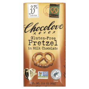 крендель без глютена, в молочном шоколаде, 33% какао, 83 г (2,9 унции) — Chocolove