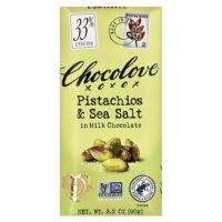 Фисташки и морская соль в молочном шоколаде, 33% какао, 90 г (3,2 унции) — Chocolove