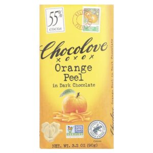 кожура апельсина в темном шоколаде, 55% какао, 90 г (3,2 жидк. унции) — Chocolove