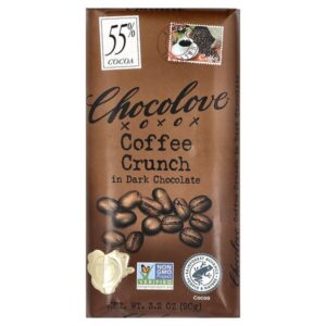 Кофейный кранч в темном шоколаде, 55% какао, 90 г (3,2 унции) — Chocolove