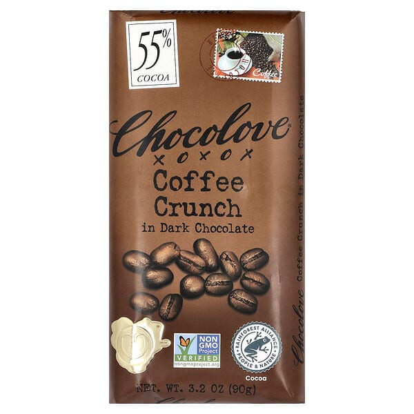 lov00156_v_18.jpg Кофейный кранч в темном шоколаде, 55% какао, 90 г (3,2 унции) — Chocolove