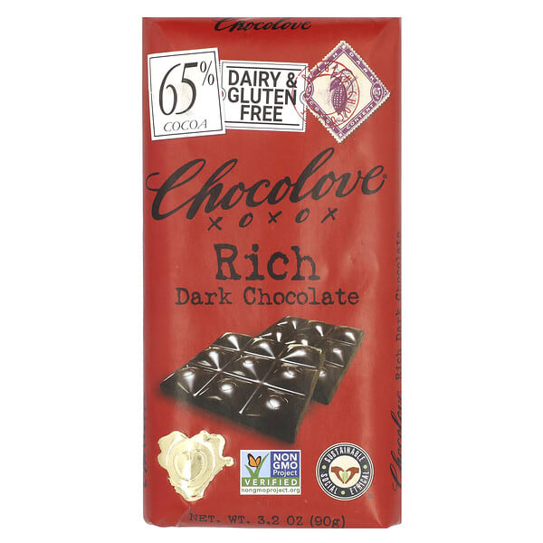 lov00165_v_12.jpg Насыщенный темный шоколад, 65% какао, 90 г (3,2 унции) — Chocolove