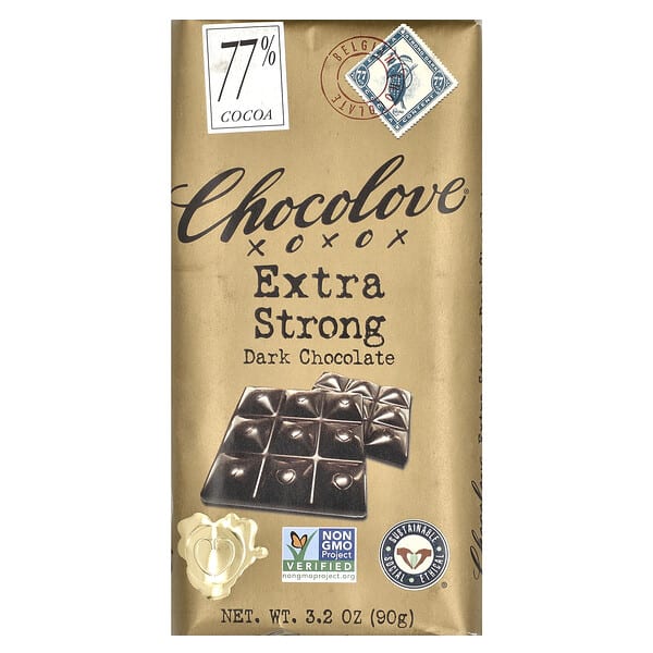 lov00177_v_16.jpg экстрагорький черный шоколад, 77 какао, 90 г (3,2 унции) — Chocolove