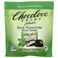 Крем с начинкой из темного шоколада и мяты, 55% какао, 100 г (3,5 унции) — Chocolove