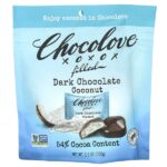 темный шоколад с начинкой, с кокосом, 54% какао, 100 г (3,5 унции) — Chocolove