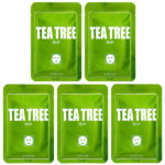 Набор тканевых масок Tea Tree Relief, 5 шт., По 25 мл (0,84 жидк. унц.) — Lapcos