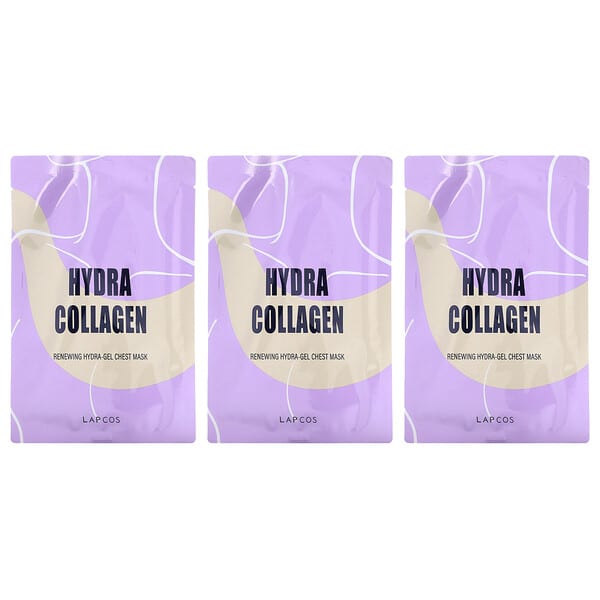 lpc02541_v_7.jpg Hydra Collagen, обновляющая увлажняющая гелевая маска для груди, 3 шт. по 40 г (1,41 унции) — Lapcos