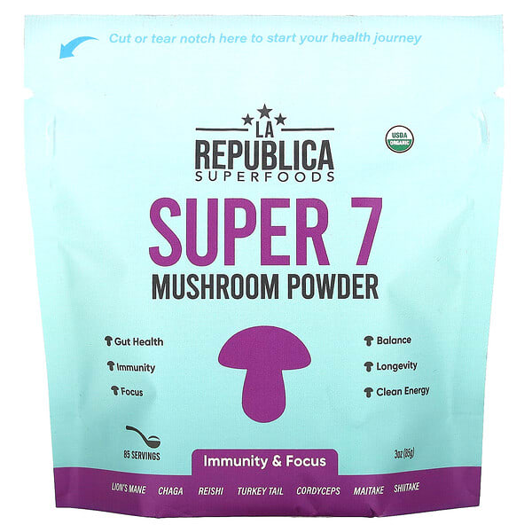lre78706_v_2.jpg Super 7, грибной порошок, 85 г (3 унции) — La Republica