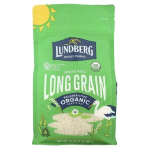Органический белый длиннозерный рис, 907 г (2 фунта) — Lundberg