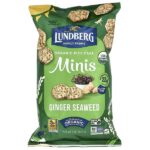 Organic Rice Cake Minis, морские водоросли с имбирем, 142 г (5 унций) — Lundberg