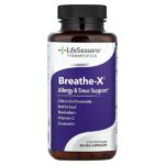 Breathe-X®, средство от аллергии и заложенности носа, 90 растительных капсул — LifeSeasons