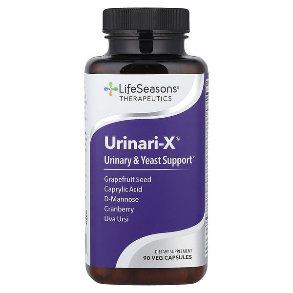 lse00212_v_74.jpg Urinari-X®, поддержка мочевыводящих путей и дрожжей, 90 растительных капсул — LifeSeasons