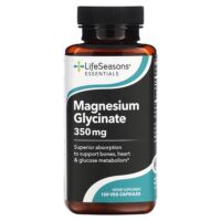Глицинат магния, 120 растительных капсул (87,5 мг на капсулу) — LifeSeasons