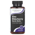 Zinc Elderberry Quick Melts, со вкусом ягод, 90 — LifeSeasons