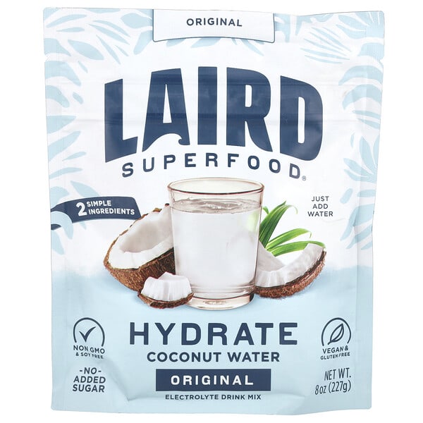 lsf00657_v_14.jpg Hydrate, кокосовая вода, оригинальный продукт, 227 г (8 унций) — Laird Superfood