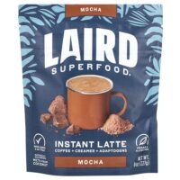 Растворимый латте, кофе + сливки + адаптогены, мокко, 227 г (8 унций) — Laird Superfood