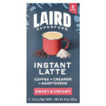 Растворимый латте, сладкий и сливочный, 5 пакетиков по 25 г (0,9 унции) — Laird Superfood