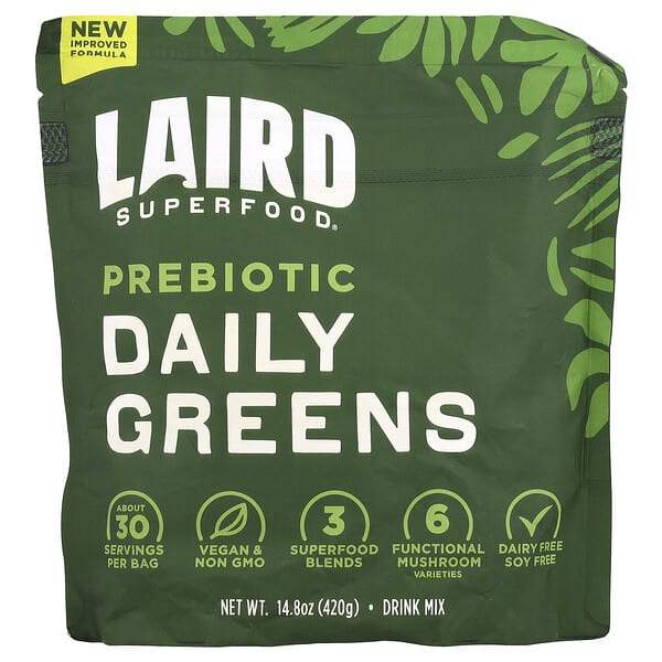 lsf13289_v_2.jpg Пребиотик Daily Greens, 420 г (14,8 унции) — Laird Superfood