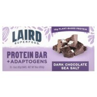 Протеиновый батончик Superfood + адаптогены, морская соль из темного шоколада, 10 пакетиков по 45 г (1,6 унции) — Laird Superfood