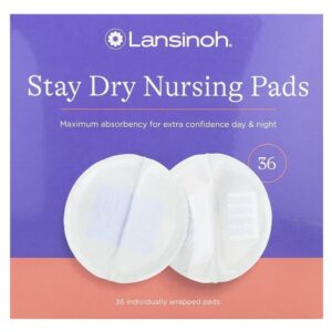 кормящие прокладки Stay Dry, 36 штук в индивидуальной упаковке — Lansinoh