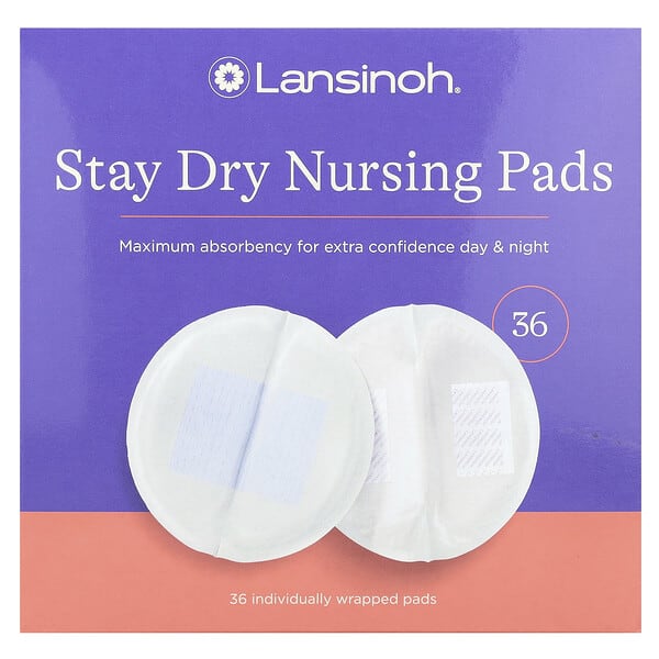 lsh20260_v_50.jpg кормящие прокладки Stay Dry, 36 штук в индивидуальной упаковке — Lansinoh