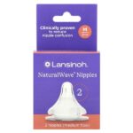 NaturalWave®, соски от 3 месяцев, средний поток, 2 соски — Lansinoh