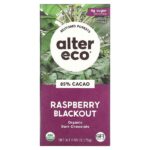 органический темный шоколад, малина, 85% какао, 75 г (2,65 унции) — Alter Eco