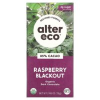 органический темный шоколад, малина, 85% какао, 75 г (2,65 унции) — Alter Eco