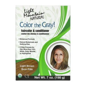 Color the Gray! Натуральная краска для волос, светлый коричневый 7 унции (198 г) — Light Mountain