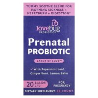 пренатальный пробиотик, 20 млрд КОЕ, 30 капсул — LoveBug Probiotics