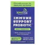 Immune Support Probiotic™, пробиотик для ежедневного приема, 40 млрд КОЕ, 30 капсул — LoveBug Probiotics