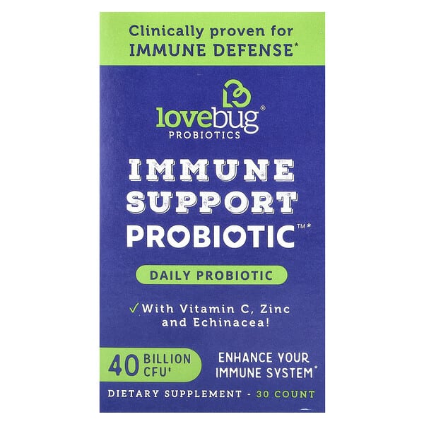 lvb71627_v_44.jpg Immune Support Probiotic™, пробиотик для ежедневного приема, 40 млрд КОЕ, 30 капсул — LoveBug Probiotics