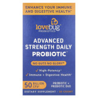 улучшенный пробиотик для ежедневного приема, 50 млрд КОЕ, 30 капсул — LoveBug Probiotics