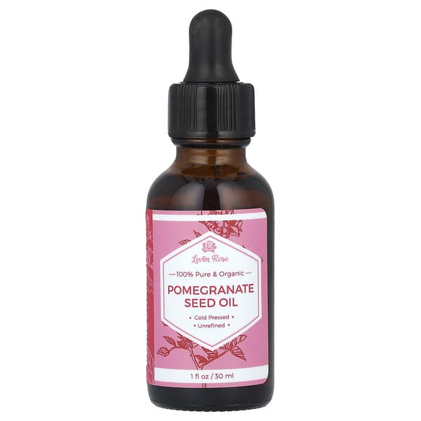 lvn00708_v_27.jpg 100% Pure & Organic, Масло косточек граната, 1 жидкая унция (30 мл) — Leven Rose