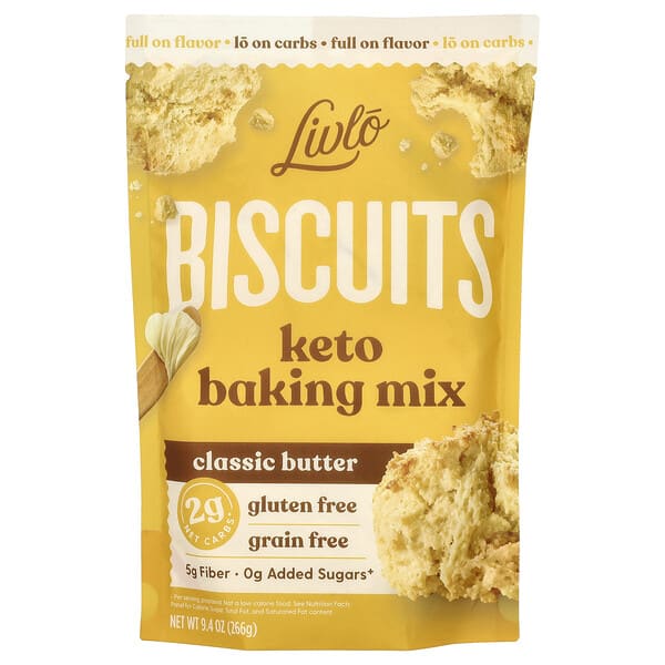 lvo67694_v_6.jpg Livlo, Biscuits, кетосмесь для выпечки, классическое масляный вкус, 266 г (9,4 унции)