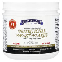 Lewis Labs, Nutritional Yeast Flakes, Cheesy Nutty, 16 oz (454 g)