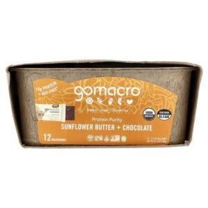 MacroBar®, протеиновый батончик, подсолнечное масло и шоколад, 12 батончиков по 65 г (2,3 унции) — GoMacro