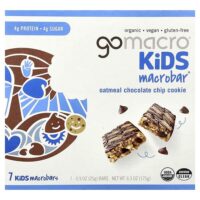 Kids MacroBar®, овсяное печенье с шоколадной крошкой, 7 шт. по 25 г (0,9 унции) — GoMacro