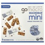 MacroBar® мини, овсянка с шоколадной крошкой, 8 батончиков по 25 г (0,9 унции) — GoMacro
