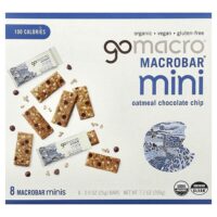 MacroBar® мини, овсянка с шоколадной крошкой, 8 батончиков по 25 г (0,9 унции) — GoMacro